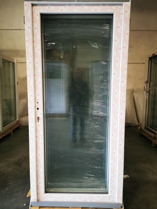 PORTE PVC 2/2 VITRAGE BLANC 980 x 2100mm D