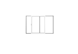 FENÊTRE LEVANTE-COULISSANTE EN PVC 1 CÔTÉ COULISSANTE BLANCHE 2980 X 2100MM GAUCHE