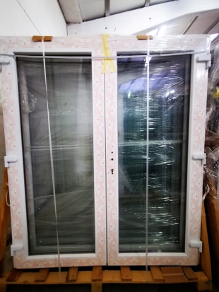 DOUBLE PORTE PVC 2/2 VITRAGE BLANC 1800 x 2100mm D