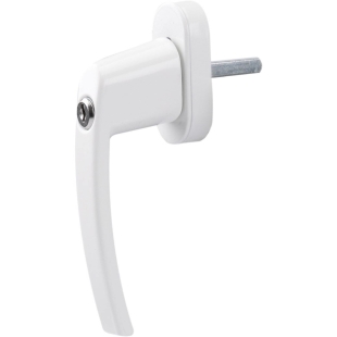 Poignée de fenêtre en blanc - avec serrure