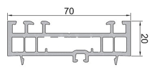 Profilé d'élargissement de 20 mm, pour fenêtres et portes de 70mm - blanc