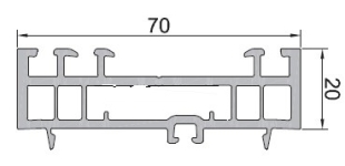 Profilé d'élargissement de 20mm, pour fenêtres et portes de 70mm - noir