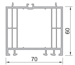 Profilé d'élargissement de 60mm, pour fenêtres et portes de 70mm - blanc