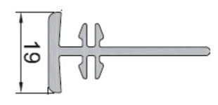 Profilé de jonction T (single) - 19mm, pour fenêtres et portes - blanc