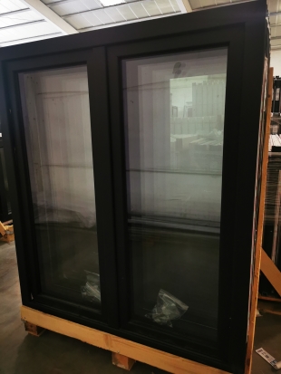FENÊTRE DOUBLE OUVRANT OSCILLO BATTANT NOIR 1300 x 1500mm G
