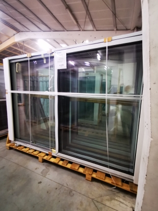 PVC SCHUIFRAAM 1 ZIJDE SCHUIVEND ZWART 2980 x 2100mm LINKS