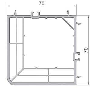 Hoekprofiel 90° - 70 x 70mm, voor ramen en deuren - wit