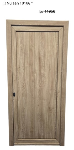 PVC Planchetdeur - Vertikaal gegroefd - 980 x 2100mm LINKS - TURNER OAK