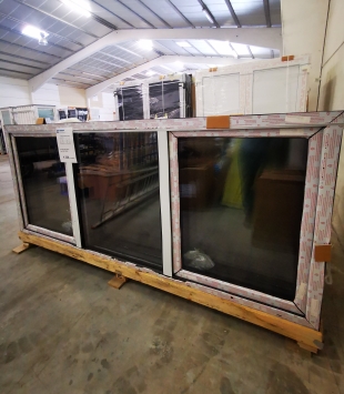 DRAAI-KIEPRAAM MET 3 DELEN - 2- X DRAAI-KIEP + 1 X VAST ZWART 2800 x 1200mm