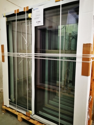 PVC SCHUIFRAAM 1 ZIJDE SCHUIVEND ZWART 1780 x 2100mm RECHTS